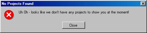 No Projects at the moment